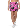 Striped Pink Paw Mini Skirt-grizzshop