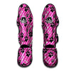 Striped Pink Paw Muay Thai Shin Guard-grizzshop