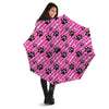 Striped Pink Paw Umbrella-grizzshop