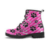 Striped Pink Paw Women's Boots-grizzshop