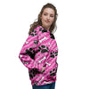 Striped Pink Paw Women's Hoodie-grizzshop