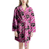 Striped Pink Paw Women's Robe-grizzshop