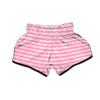 Striped Pink Print Pattern Muay Thai Boxing Shorts-grizzshop