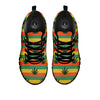 Striped Rasta Print Pattern Black Sneaker-grizzshop