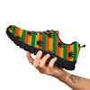 Striped Rasta Print Pattern Black Sneaker-grizzshop