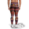 Striped Skull Mexican Style Print Pattern Men's Leggings-grizzshop