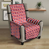 Striped USA Patriotic Print Pattern Armchair Protector-grizzshop