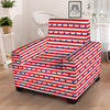 Striped USA Patriotic Print Pattern Armchair Slipcover-grizzshop