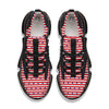 Striped USA Patriotic Print Pattern Black Gym Shoes-grizzshop