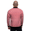 Striped USA Patriotic Print Pattern Men's Bomber Jacket-grizzshop