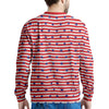 Striped USA Patriotic Print Pattern Men's Sweatshirt-grizzshop