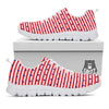 Striped USA Patriotic Print Pattern White Sneaker-grizzshop