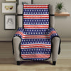 Striped USA Print Pattern Armchair Protector-grizzshop