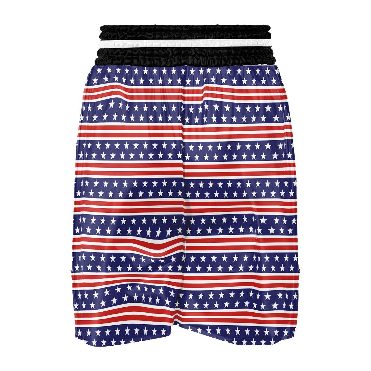 Striped USA Print Pattern Boxing Shorts-grizzshop