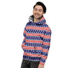 Striped USA Print Pattern Men's Hoodie-grizzshop