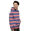 Striped USA Print Pattern Men's Hoodie-grizzshop