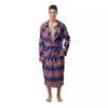 Striped USA Print Pattern Men's Robe-grizzshop