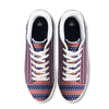 Striped USA Print Pattern White Low Top Sneakers-grizzshop