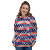 Striped USA Print Pattern Women's Hoodie-grizzshop