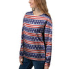 Striped USA Print Pattern Women's Sweatshirt-grizzshop