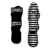 Striped White And Black Print Pattern Muay Thai Shin Guards-grizzshop