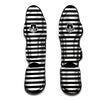 Striped White And Black Print Pattern Muay Thai Shin Guards-grizzshop