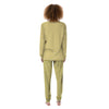 Striped Yellow And White Print Pattern Women's Pajamas-grizzshop