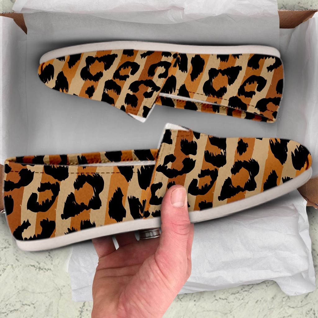 Striped Leopard Canvas Shoes-grizzshop