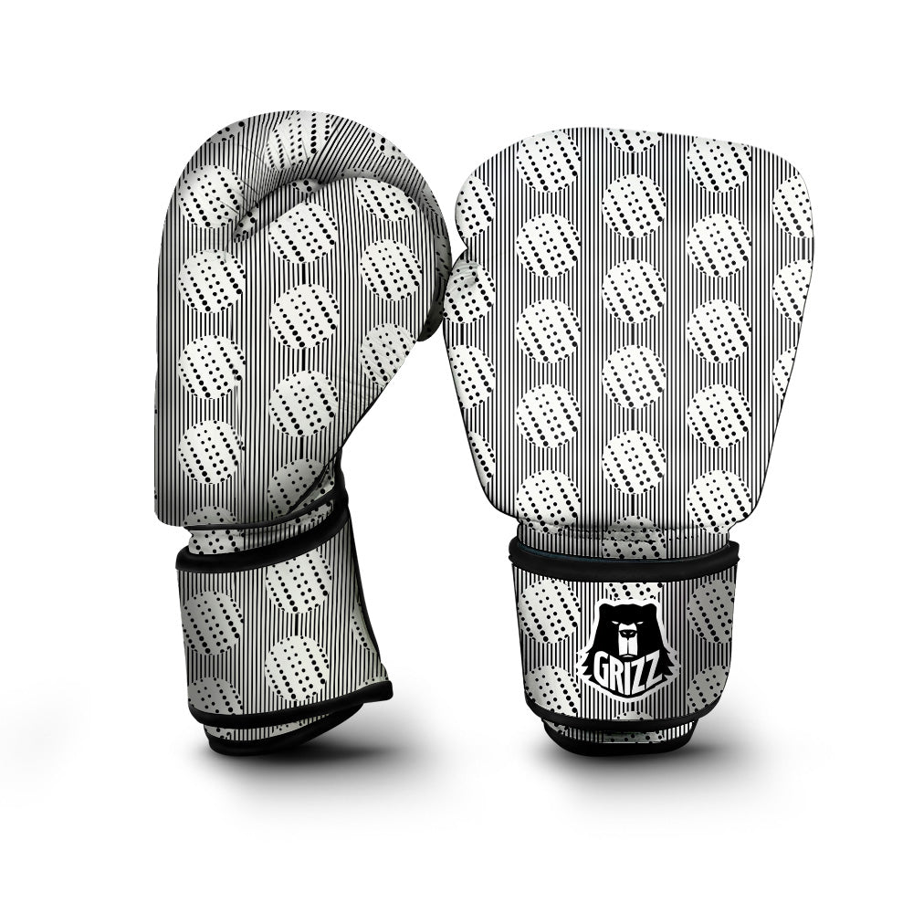 Stripes And Polka Dot Print Pattern Boxing Gloves-grizzshop