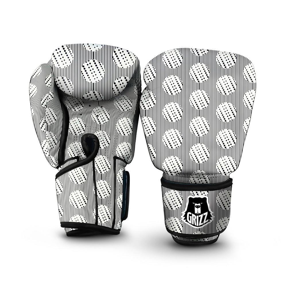 Stripes And Polka Dot Print Pattern Boxing Gloves-grizzshop