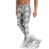 Stripes And Polka Dot Print Pattern Men's Leggings-grizzshop