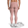 Stripes Candy Cane Print Pattern Men's Leggings-grizzshop