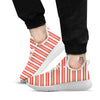 Stripes Merry Christmas Print Pattern White Athletic Shoes-grizzshop