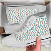 Succulent And Cute Cactus Print White High Top Shoes-grizzshop