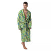 Succulent And Pastel Cactus Print Men's Robe-grizzshop