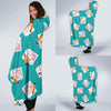 Sudoku Pattern Print Hooded Blanket-grizzshop