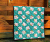 Sudoku Pattern Print Quilt-grizzshop