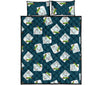 Sudoku Print Pattern Bed Set Quilt-grizzshop