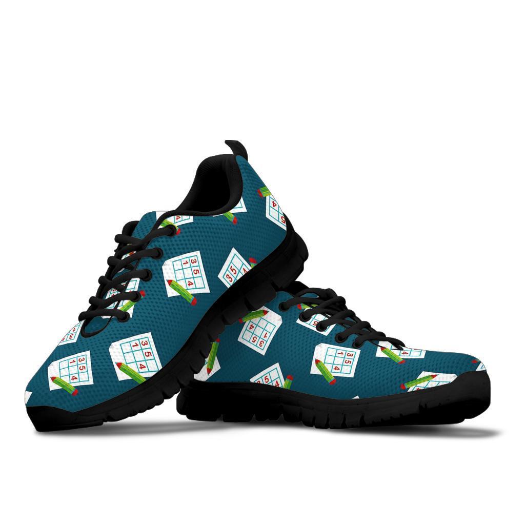 Sudoku Print Pattern Sneaker Shoes For Men Women-grizzshop