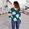 Load image into Gallery viewer, Sudoku Print Pattern Women Off Shoulder Sweatshirt-grizzshop