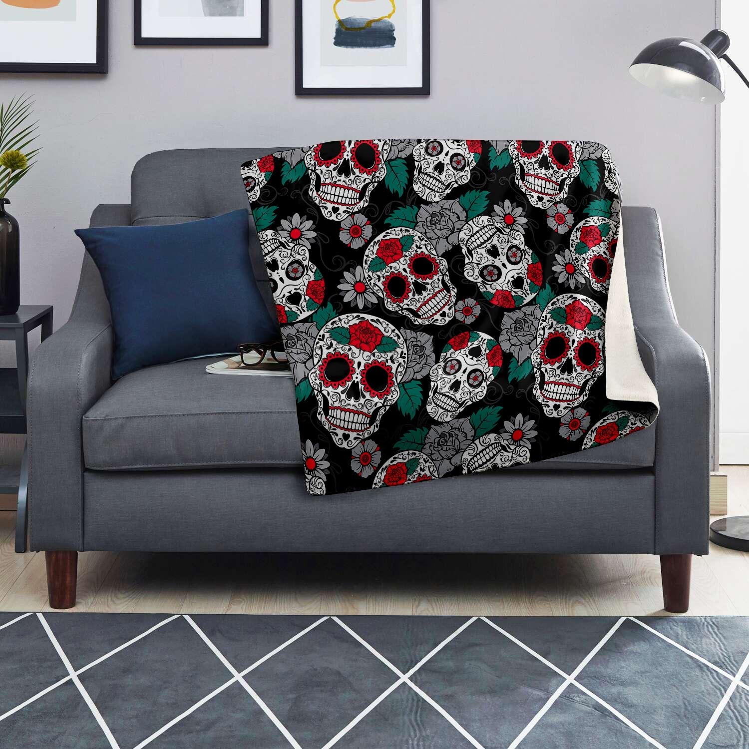 Sugar Skull Blanket-grizzshop