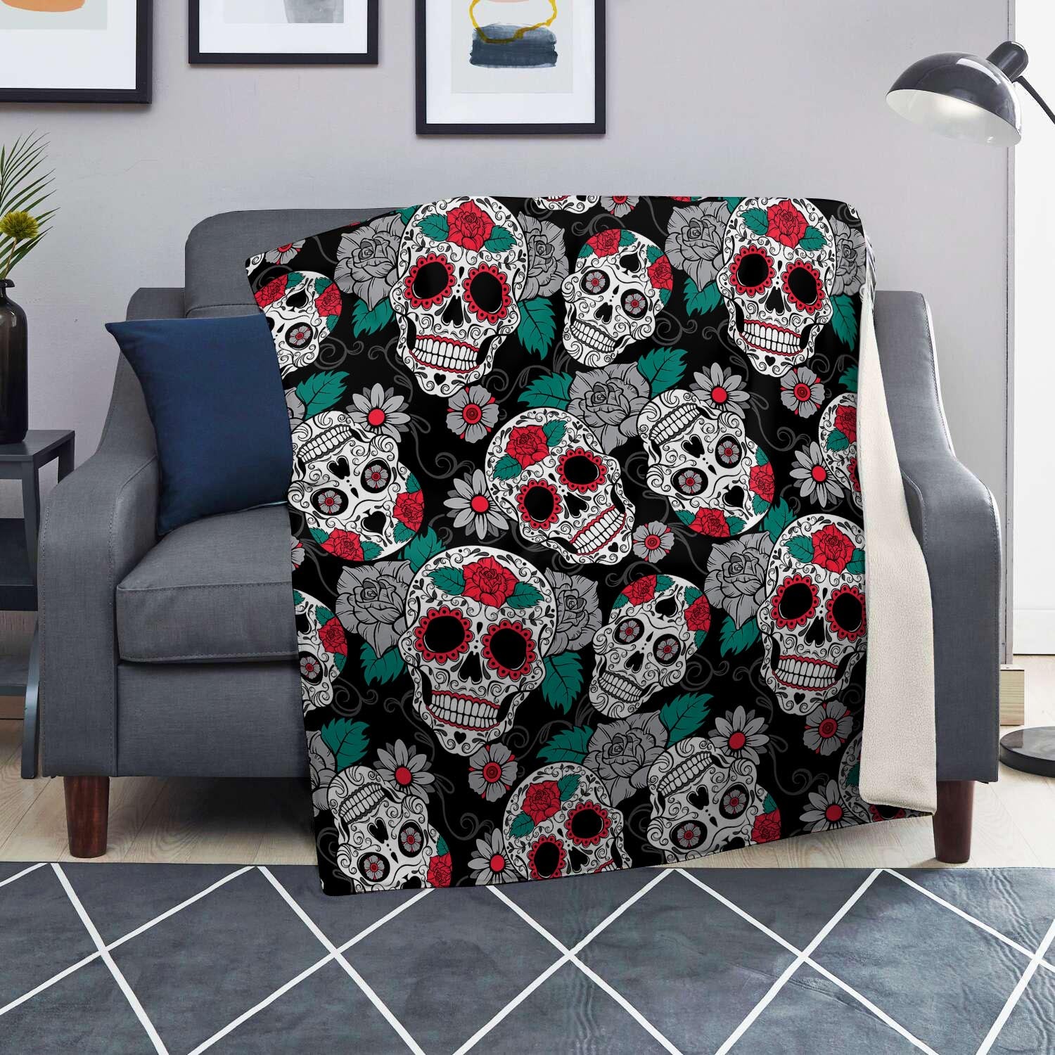 Sugar Skull Blanket-grizzshop