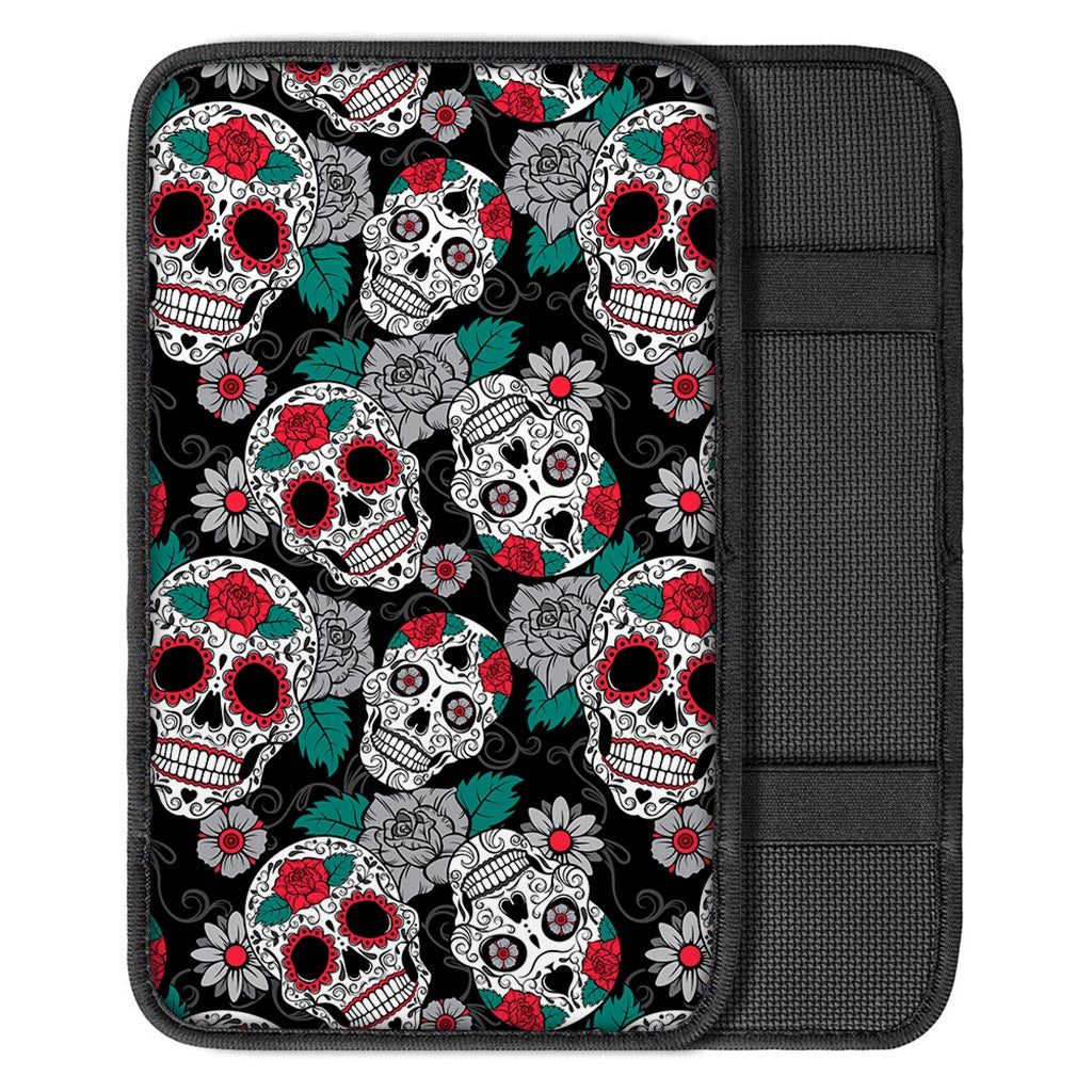 Sugar Skull Car Console Cover-grizzshop