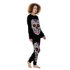 Sugar Skull Day Of The Dead Print Women's Pajamas-grizzshop