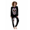 Sugar Skull Day Of The Dead Print Women's Pajamas-grizzshop