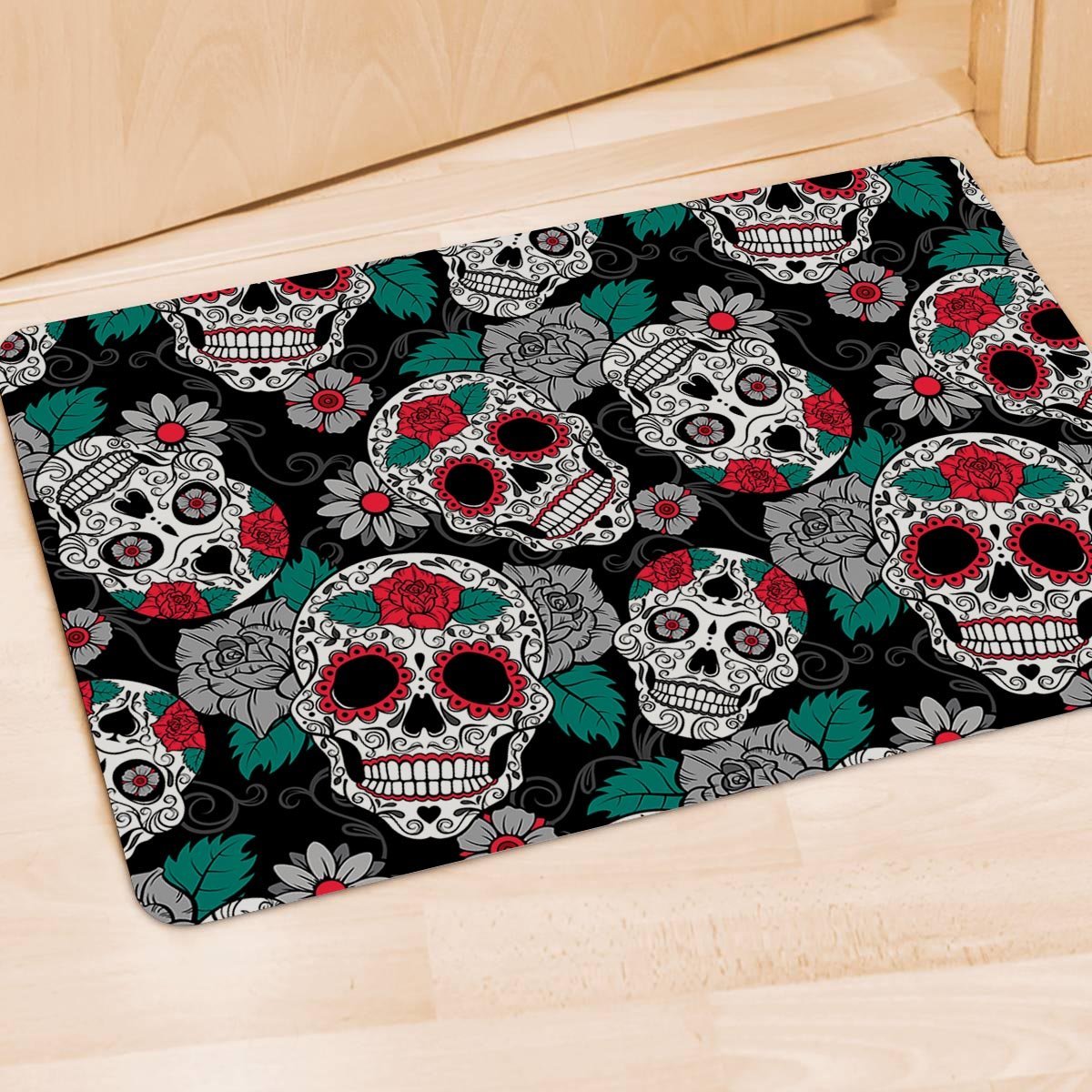 Sugar Skull Door Mat-grizzshop