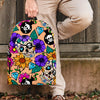 Sugar Skull Flower Backpack-grizzshop