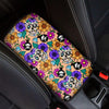 Sugar Skull Flower Car Console Cover-grizzshop