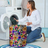 Sugar Skull Flower Laundry Basket-grizzshop