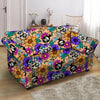 Sugar Skull Flower Loveseat Cover-grizzshop